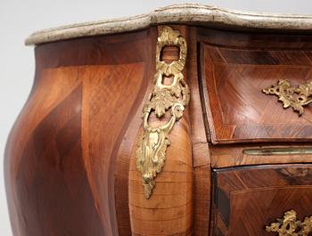 A Swedish Rococo 18th century commode in the manner of J Neijber.