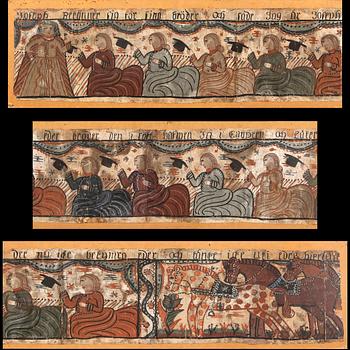Bonadsmålning, Allmoge, 1700-1800-tal.