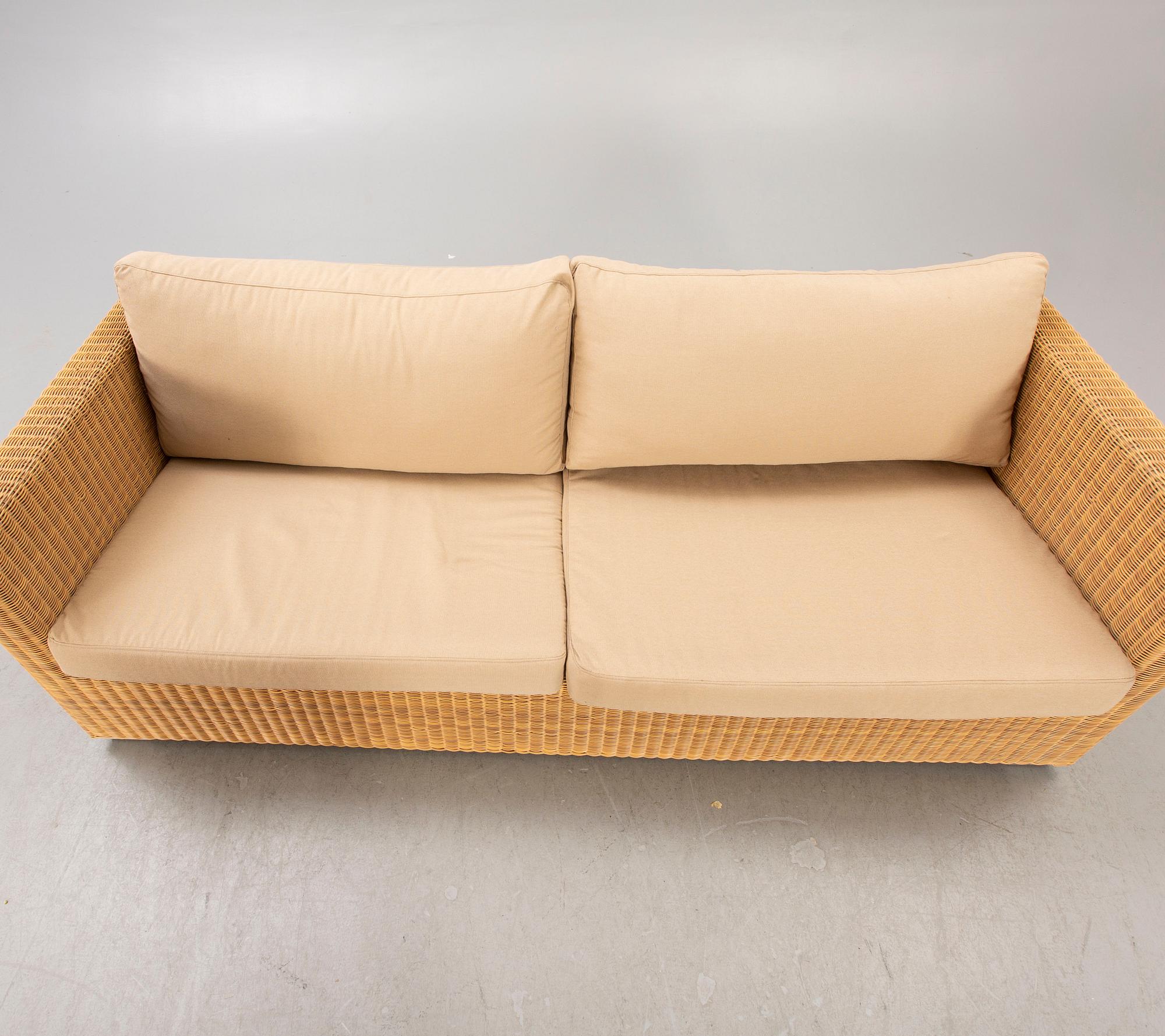A Chester sofa by Cane Line artificial cane 21st century sofa.