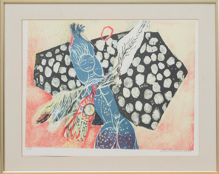 OLLE SVANLUND, litografier, 2 st, signerade och daterade -77.