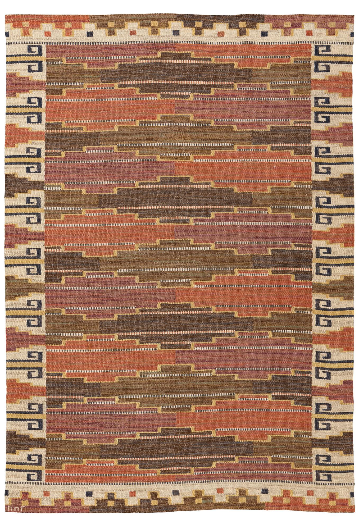 Märta Måås-Fjetterström, matta, "Bruna heden", rölakan, ca 297 x 208 cm, signerad MMF.