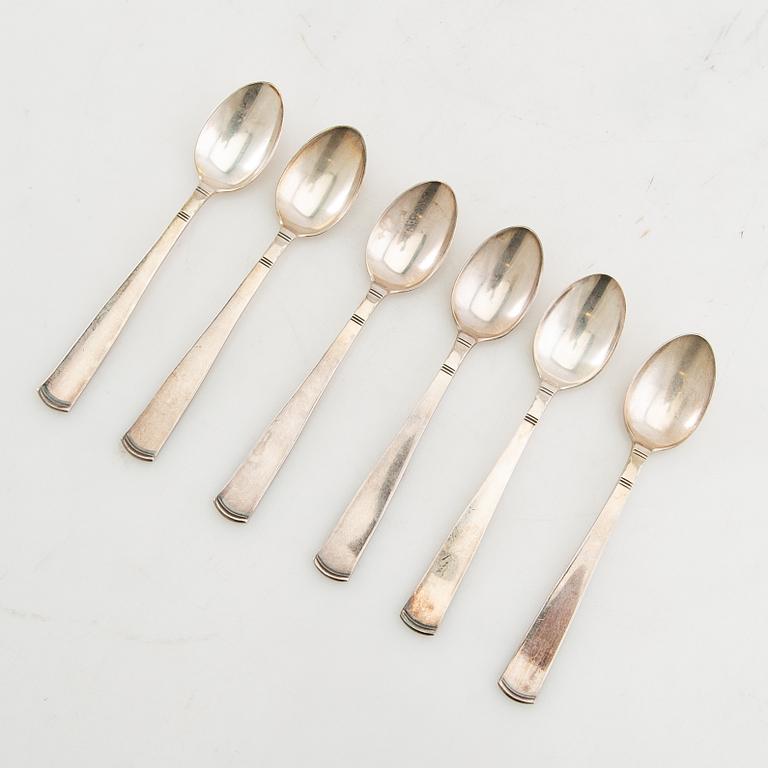 Jacob Ängman, Skedar 15 st "Rosenholm" silver GAB Stockholm 1967.