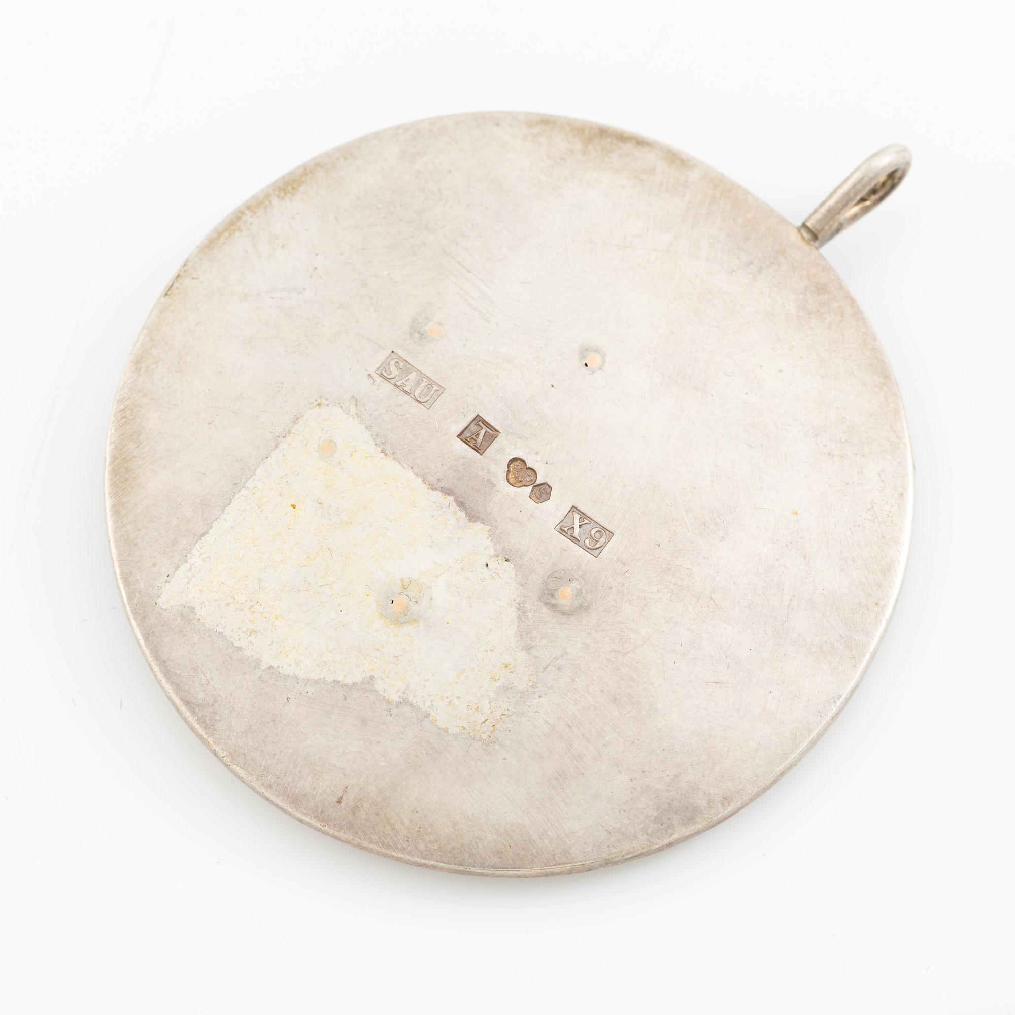 Karlheinz Sauer, pendant, silver and 14K gold.