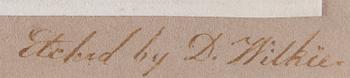 DAVID WILKIE, etsning, plåtsignering.