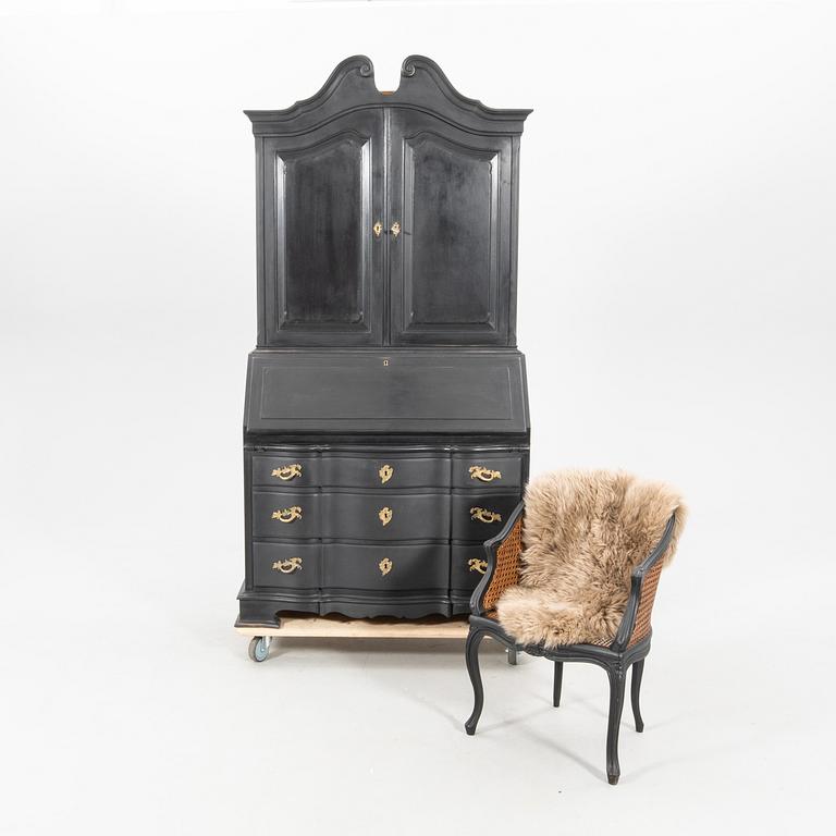 Writing Cabinet with Chair Rococo Style 20th Century.