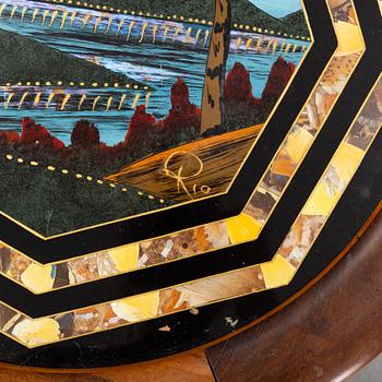 A Brazilian butterfly table, Carlos Zipper, Sobr., 1920's.