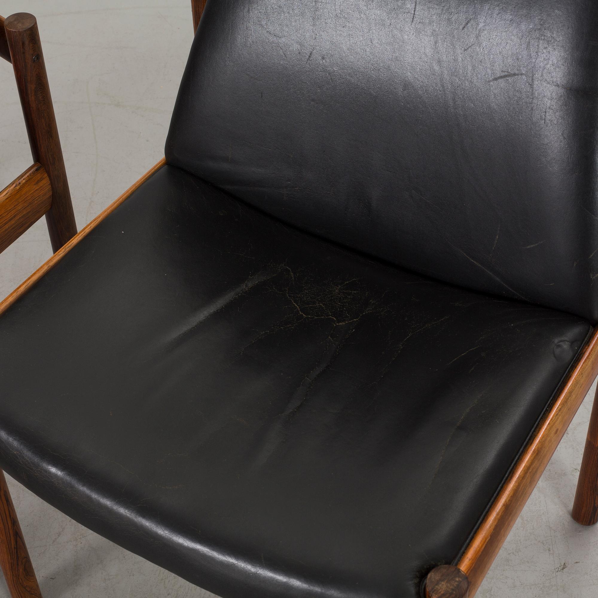 2 pcs of chairs, Sven Ivar Dysthe, Dokka furniture, Norway,