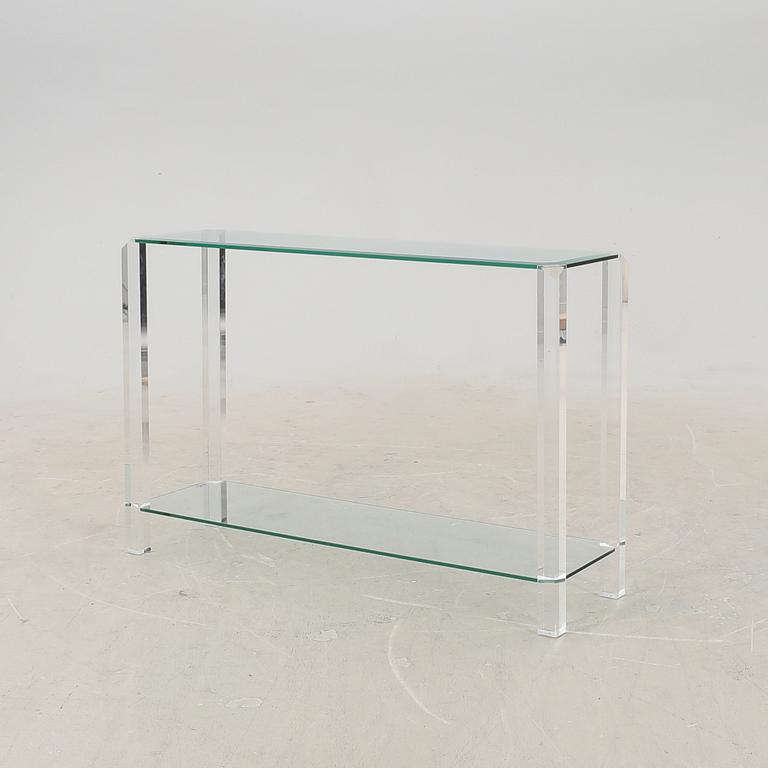 A glass and plexi sideboard 21st century.