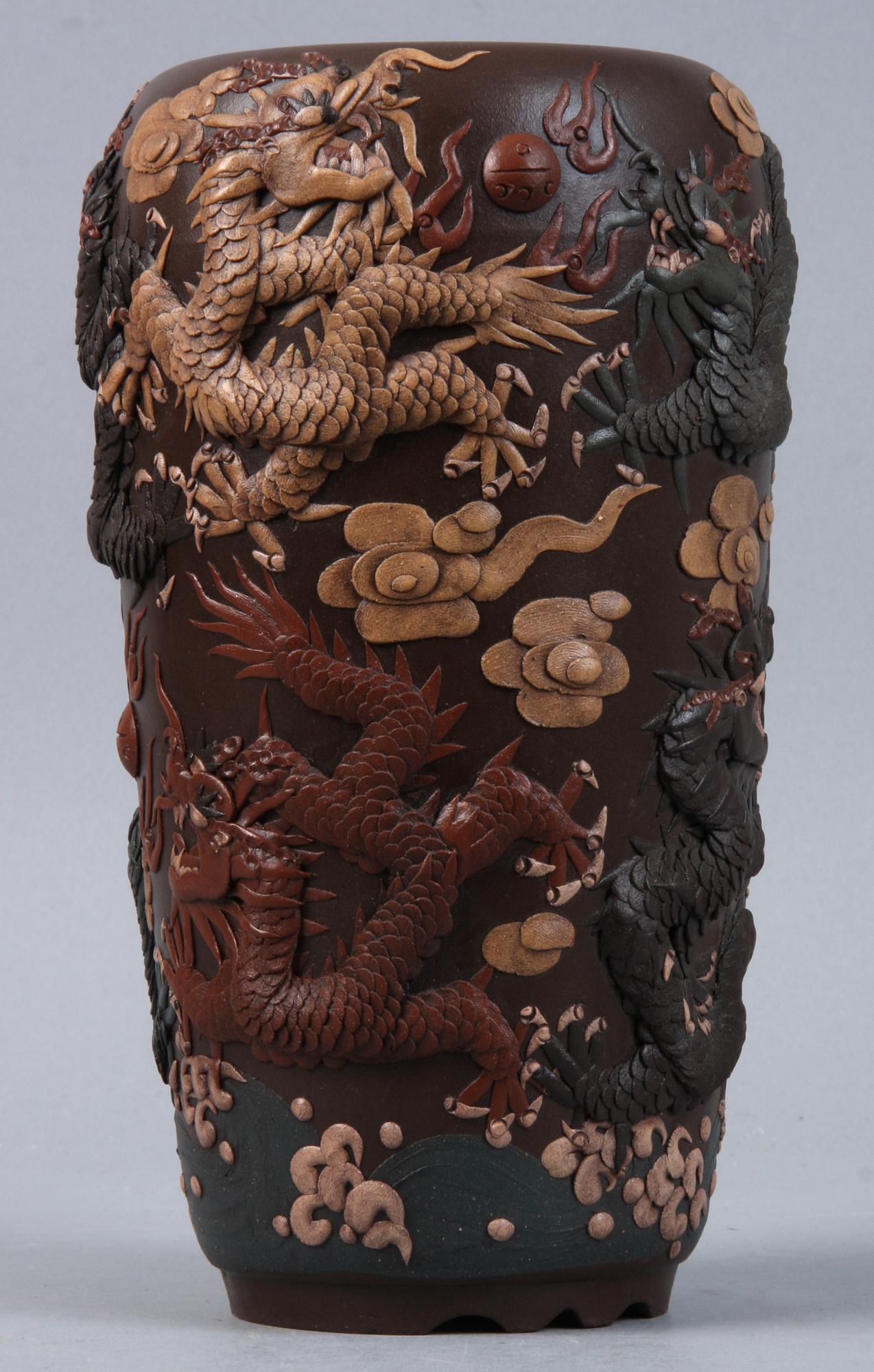 VAS samt FAT, stengods samt porslin, Japan, 1800/1900-tal.