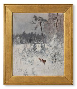 848A. Bruno Liljefors, Fox in a winter landscape.