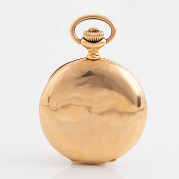 Pocket watch, Zenith, 18K gold, hunter, 52 mm.