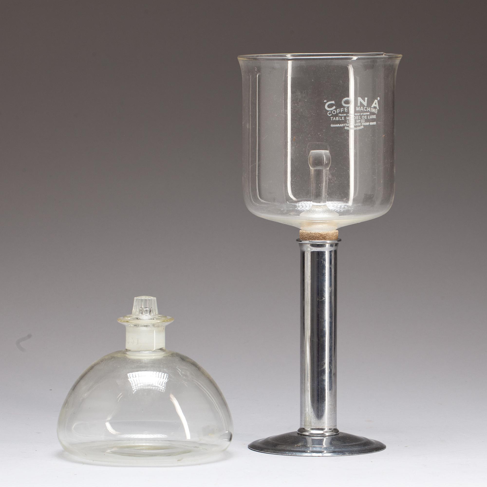 PERKULATORBRYGGARE, 5 delar.  Bland annat "Corna Cofee Machine"England. 1930-tal samt 1950-tal.