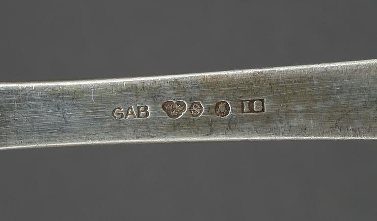 BESTICKSERVIS, 112 delar, silver, "Rosenholm", GAB, Stockholm. Tot vikt Ca 4387 gram.