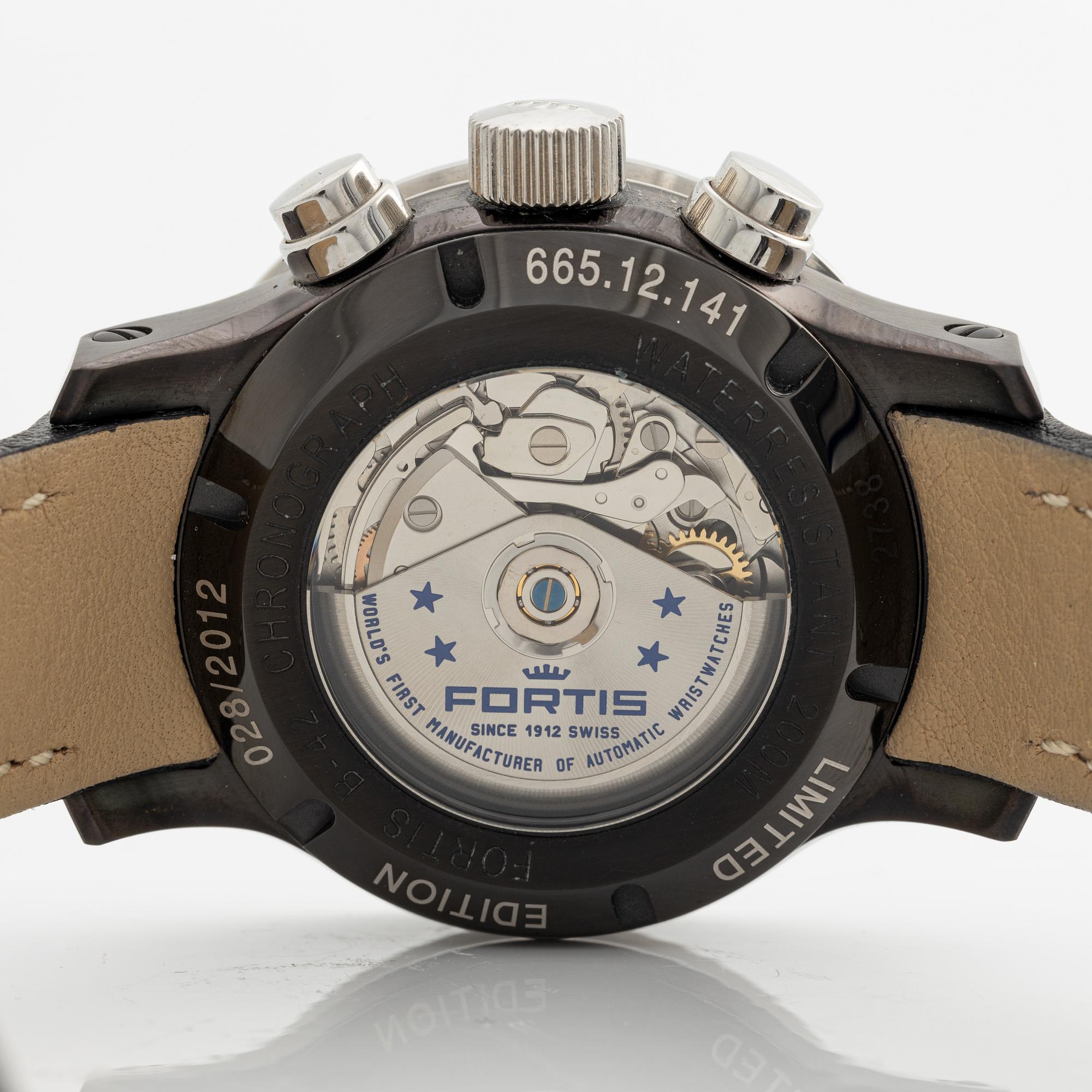 Fortis, B-42 Stratoliner, "Limited Edition", chronograph, wristwatch, 43.5 mm.