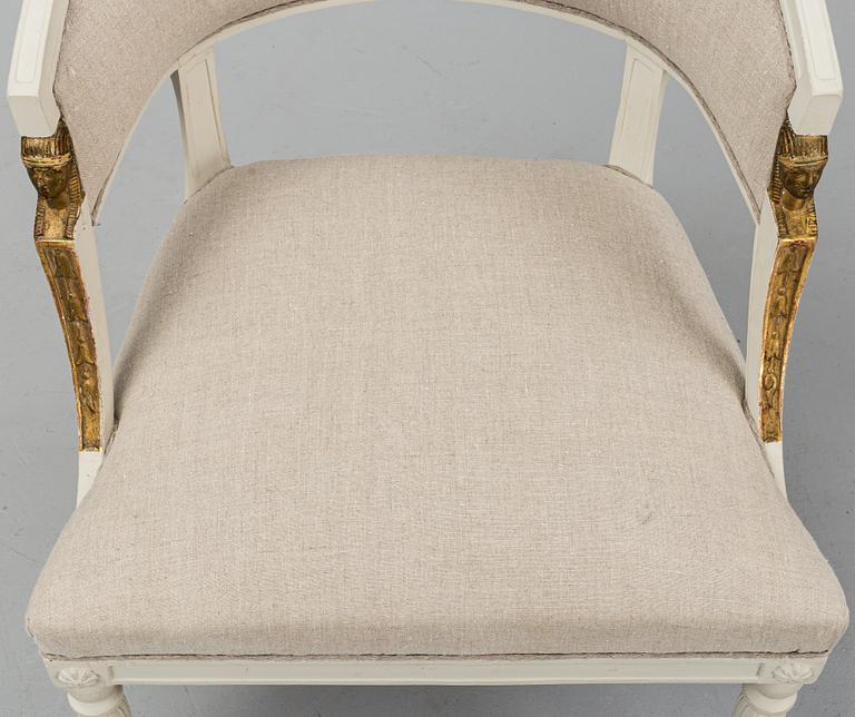 A Swedish late gustavian armchair by Ephraim Ståhl.