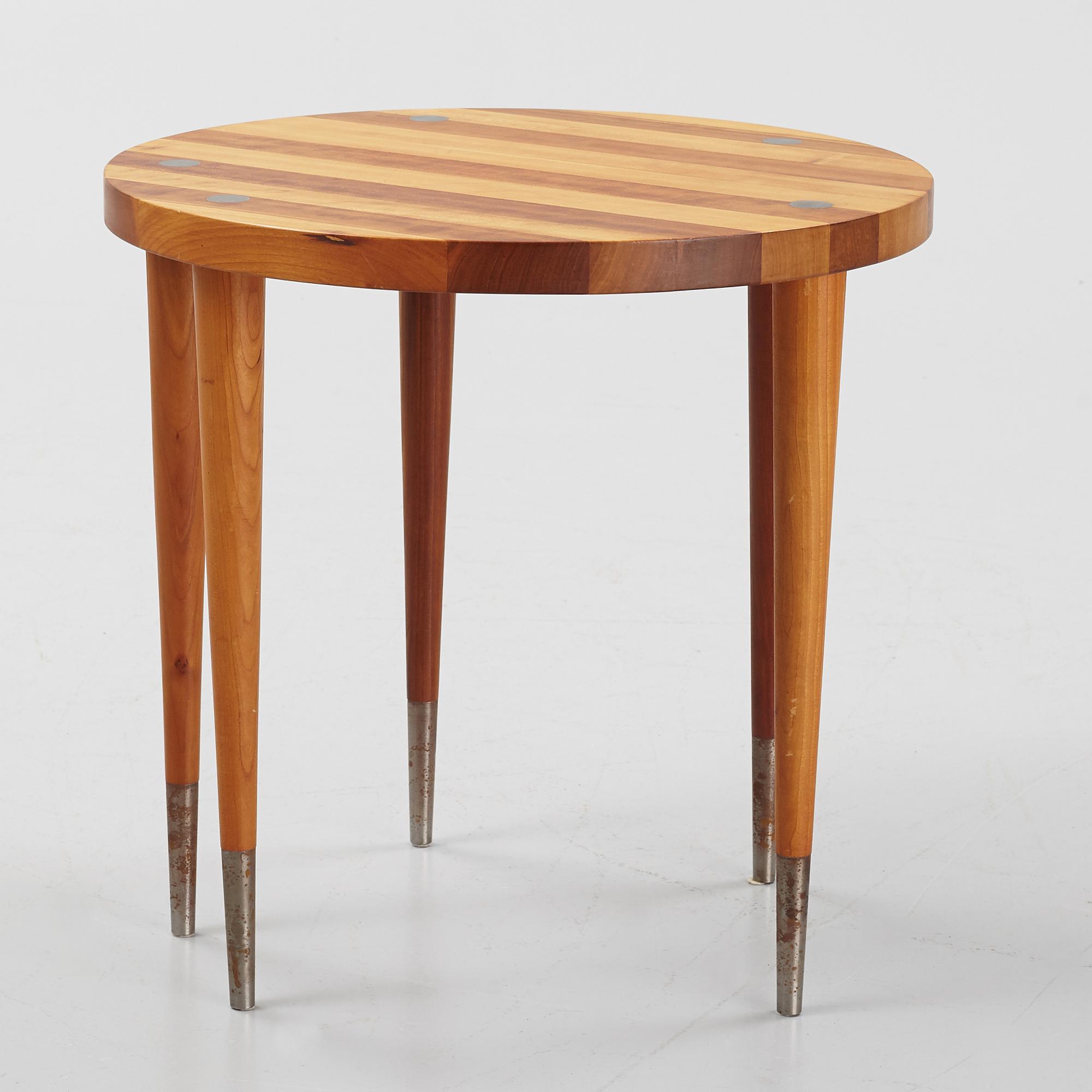 Kerstin Olby, side table, trätina, signed.