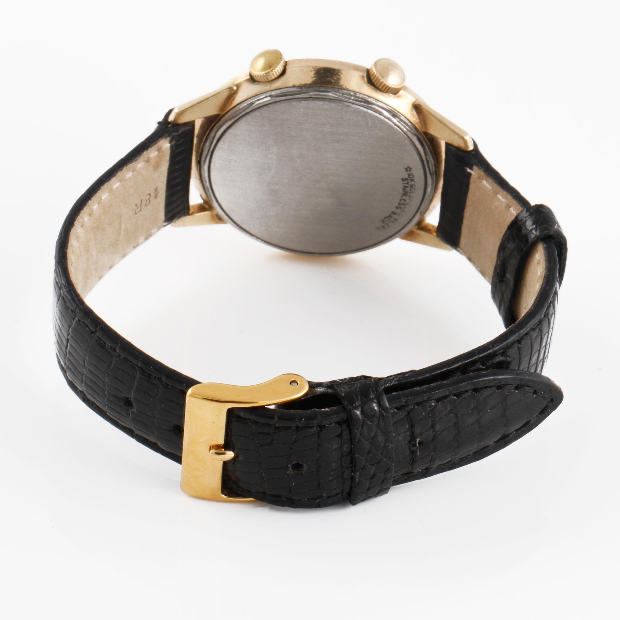 ARMBANDSUR, guld på stål med bakstycke i stål, Le Coultre.