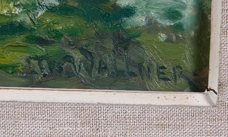 WALLNER, THURE, olja på pannå. Sign.
