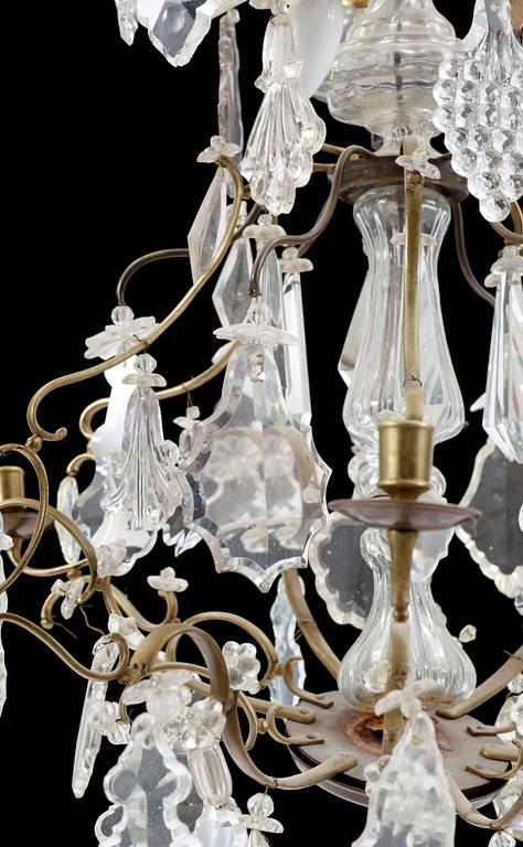 LJUSKRONA, barockstil, 1900-tal. Höjd ca 86 cm.