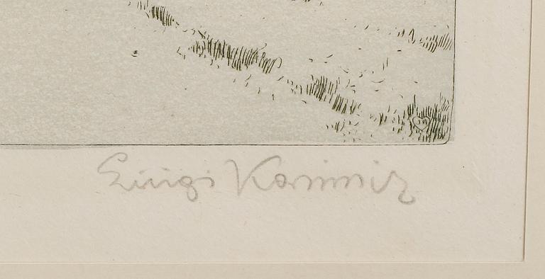 LUIGI KASIMIR, etsning, signerad.