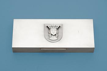 771. A Wiwen Nilsson rectangular sterling box, Lund 1945.