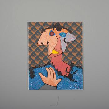 ENRICO BAJ, serigrafi, signerad, numeroitu 266/1200.