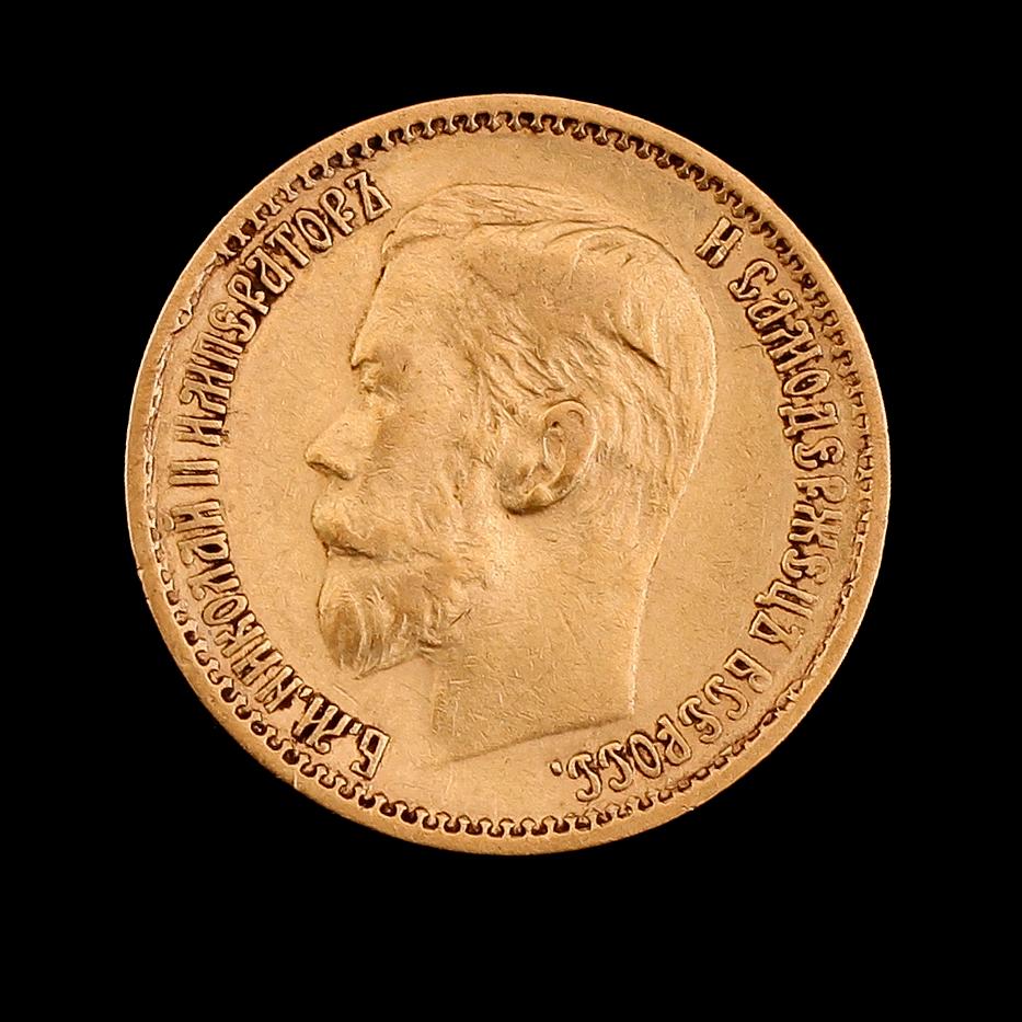 GULDMYNT, Ryssland 1898. Vikt ca 4 gram.