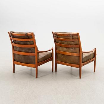 Ingemar Thillmark, fåtöljer, ett par, "Läckö", OPE möbler, 1960-tal.