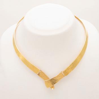 Elon Arenhill, halsband 18K guld och odlad pärla 1992.