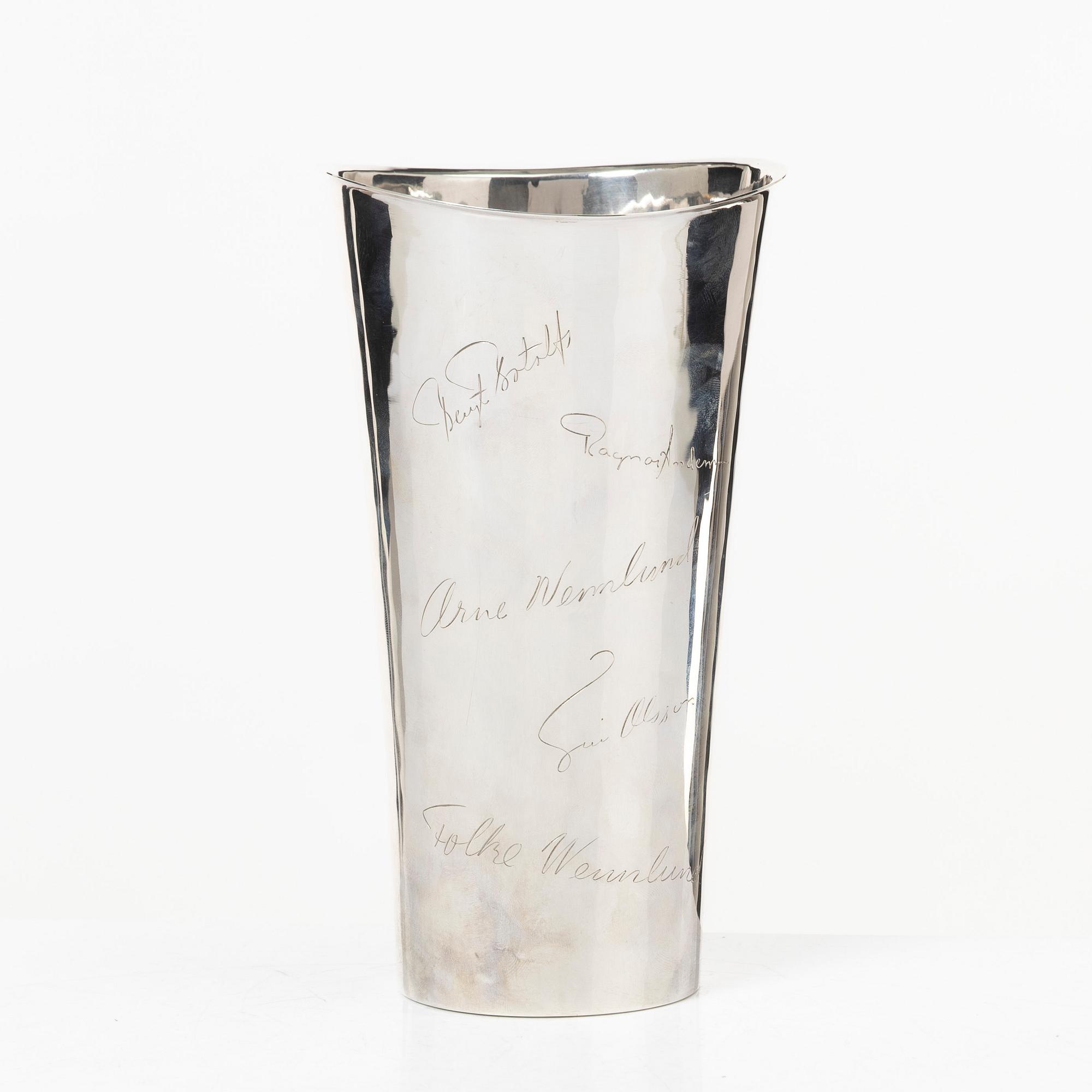 Eric Löfman, trophy, silver, MGAB, 1983.