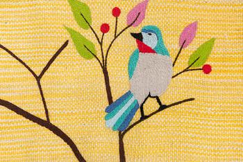 Four cushion covers, hand-embroidered Kelim, c. 45 x 60 cm.