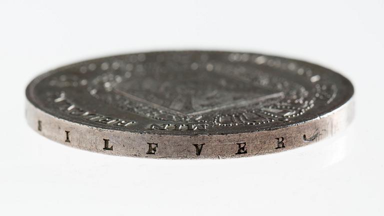 MYNT, silver, 1 riksdaler specie, Carl XIV 1838. Ca 34g.