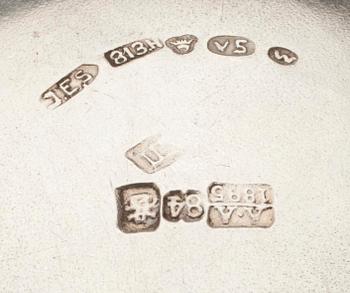 PARTI SILVER, 6 delar. 84 silver Moskva Ryssland 1896-1908. Vikt 139 g.