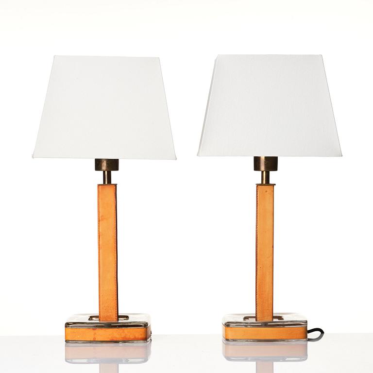 Uno Westerberg, a pair of table lamps, model '15773', Arvid Böhlmarks Lampfabrik, Sweden, 1960s.