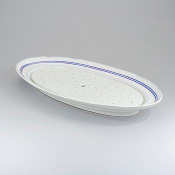 FISKFAT med insats, flintgods Rörstrand 1800-tal.