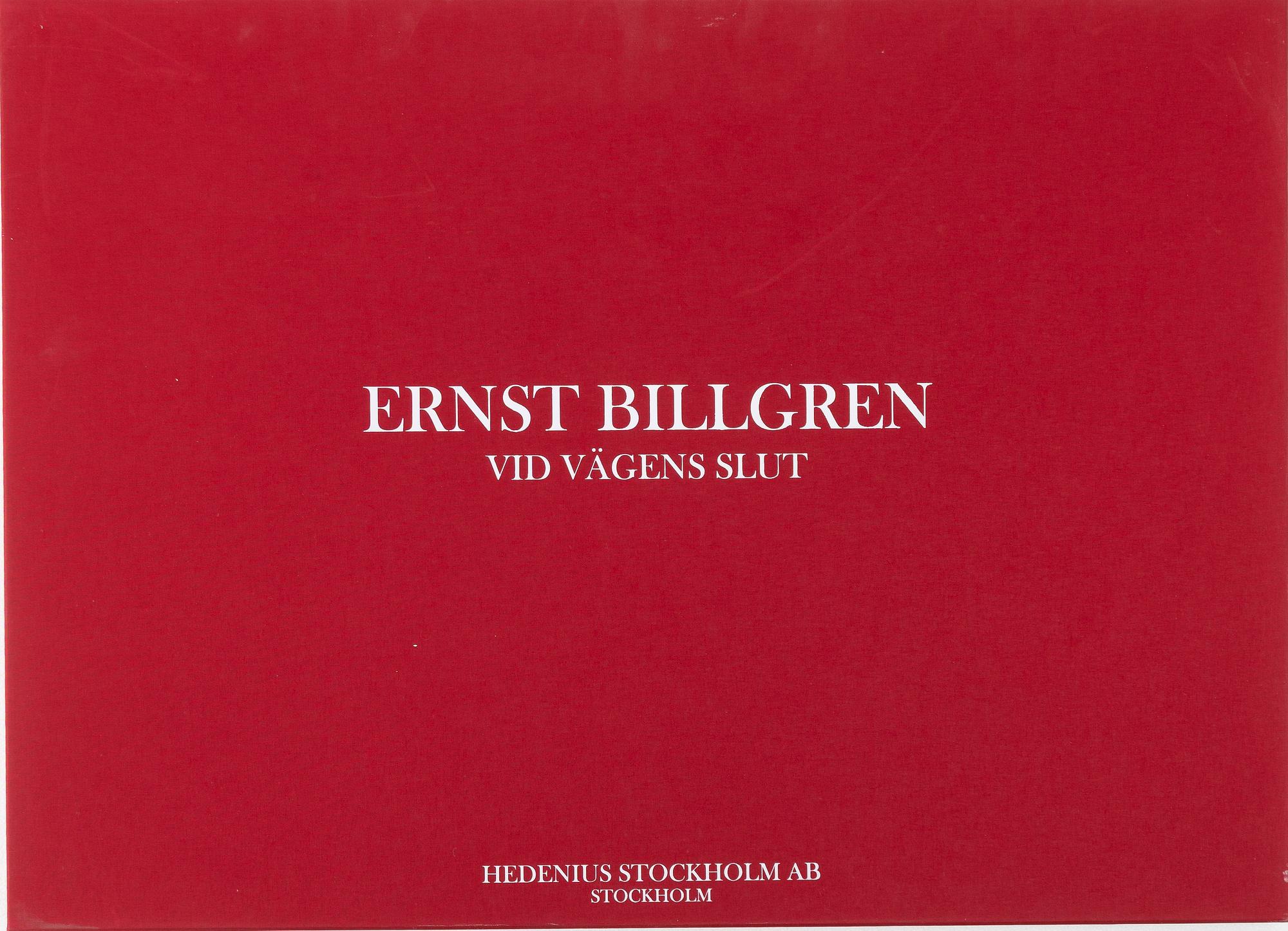 Ernst Billgren, "Mapp "Vid vägens slut" med 5 färglitografier och en akvarell.