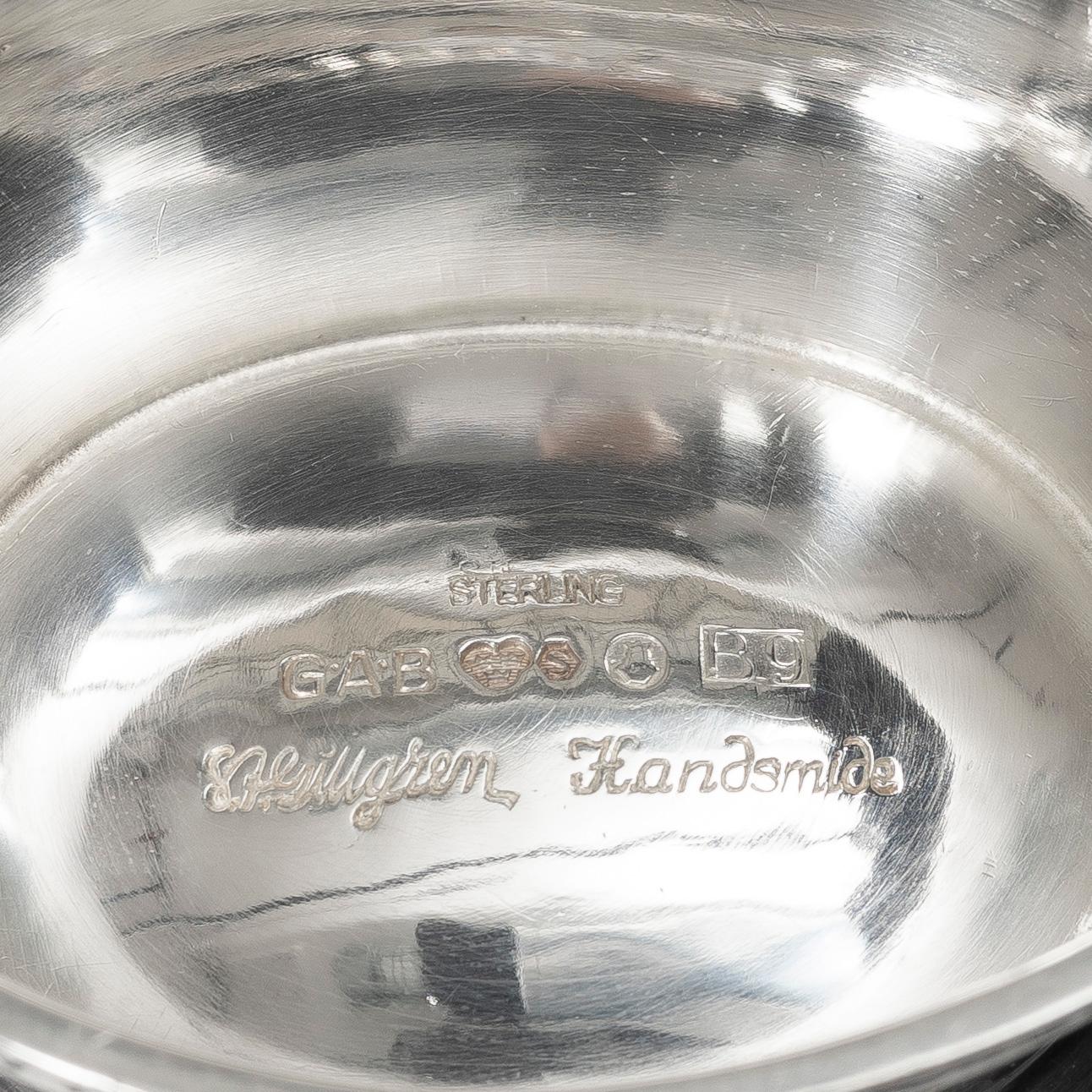 Bägare, 3 st, silver, Stockholm 1920-50-tal.
