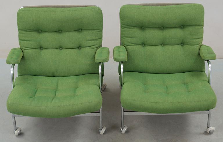 FÅTÖLJER, ett par, "Karin", Bruno Mathsson för Dux.