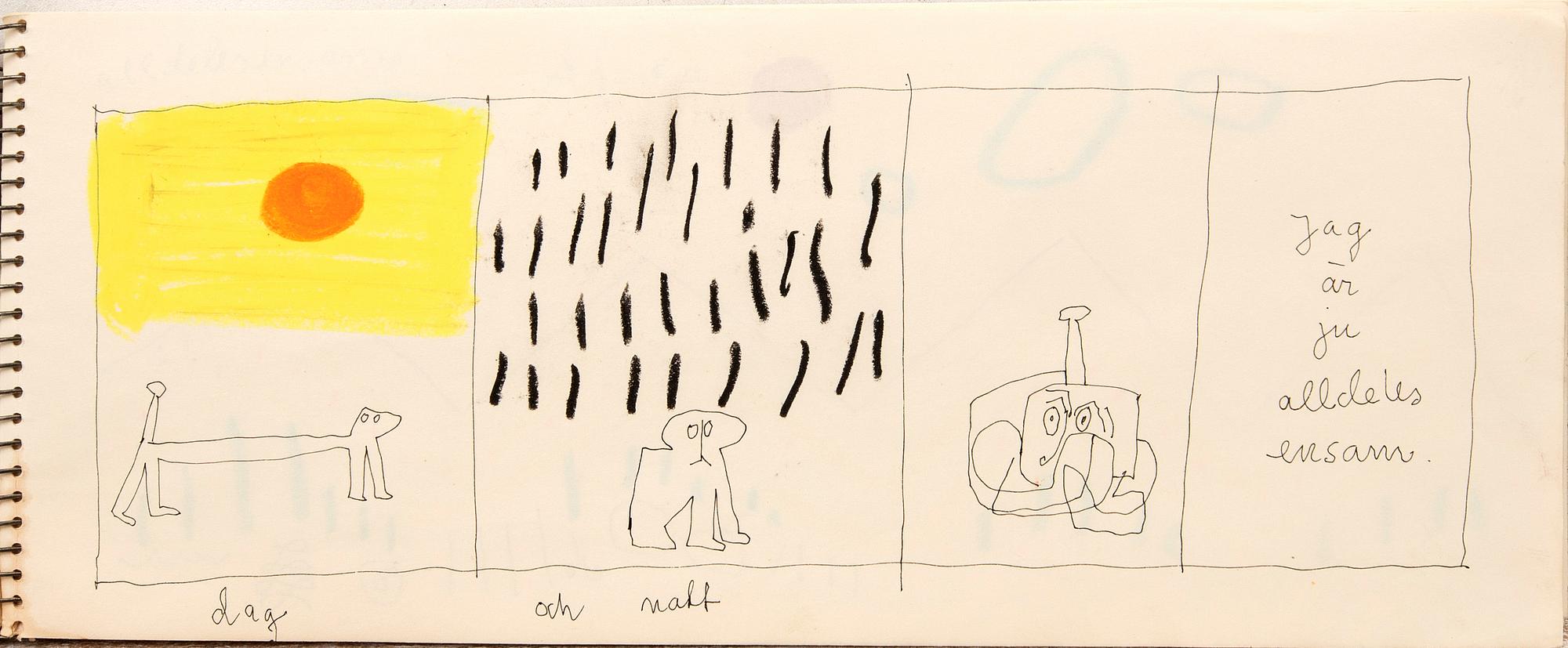 Madeleine Pyk, Sketchbook "One day in the Sahara, thought the Lejonson.....".