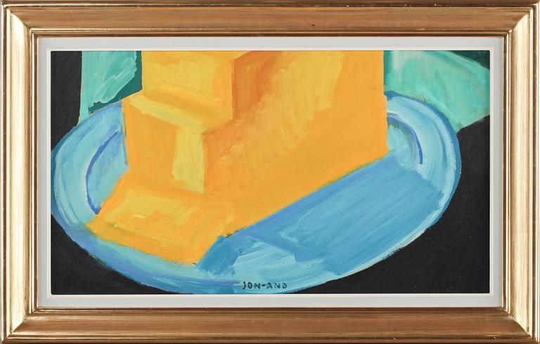 JOHN JON-AND, olja på papp-pannå, stämpelsignerad.