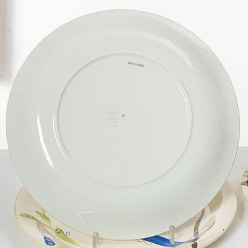 Stig Lindberg, twelve 'Löja' plates, Gustavsberg.