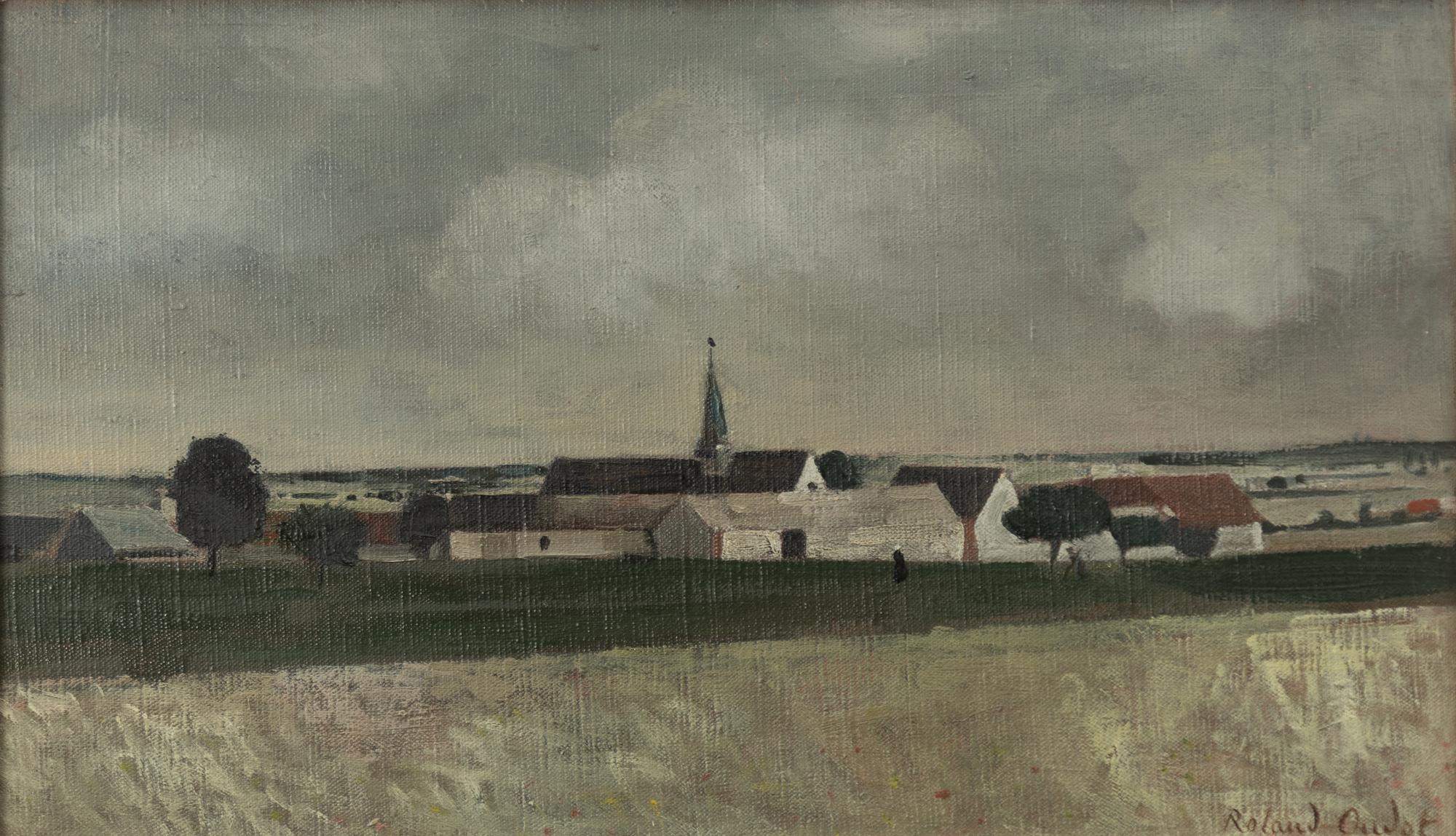 Roland Oudot, Landscape with a village.