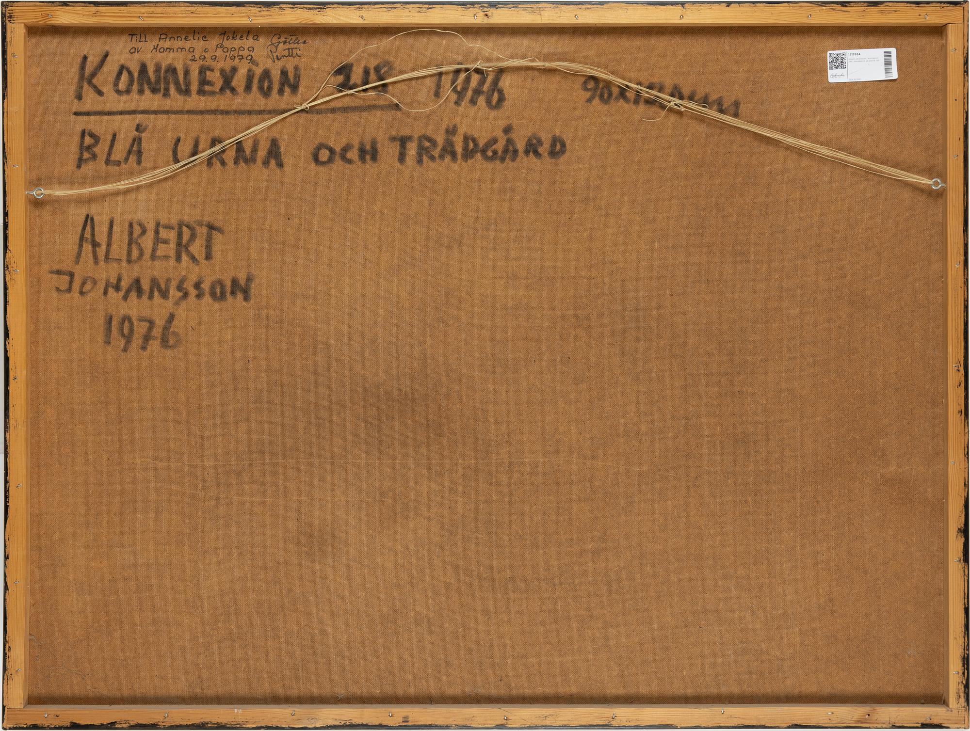 Albert Johansson, "Konnexion 218" (Blå urna och trädgård).