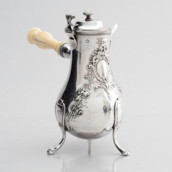 A French silver jug, mark of Jean-Pierre Nicolas Bibron, Paris (active circa 1798-1809).