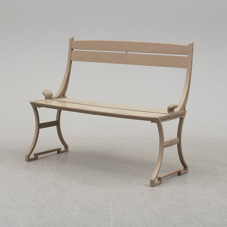 FOLKE BENSOW, trädgårdssoffa, "Sneckan", Byarums Bruk, sent 1900-tal.