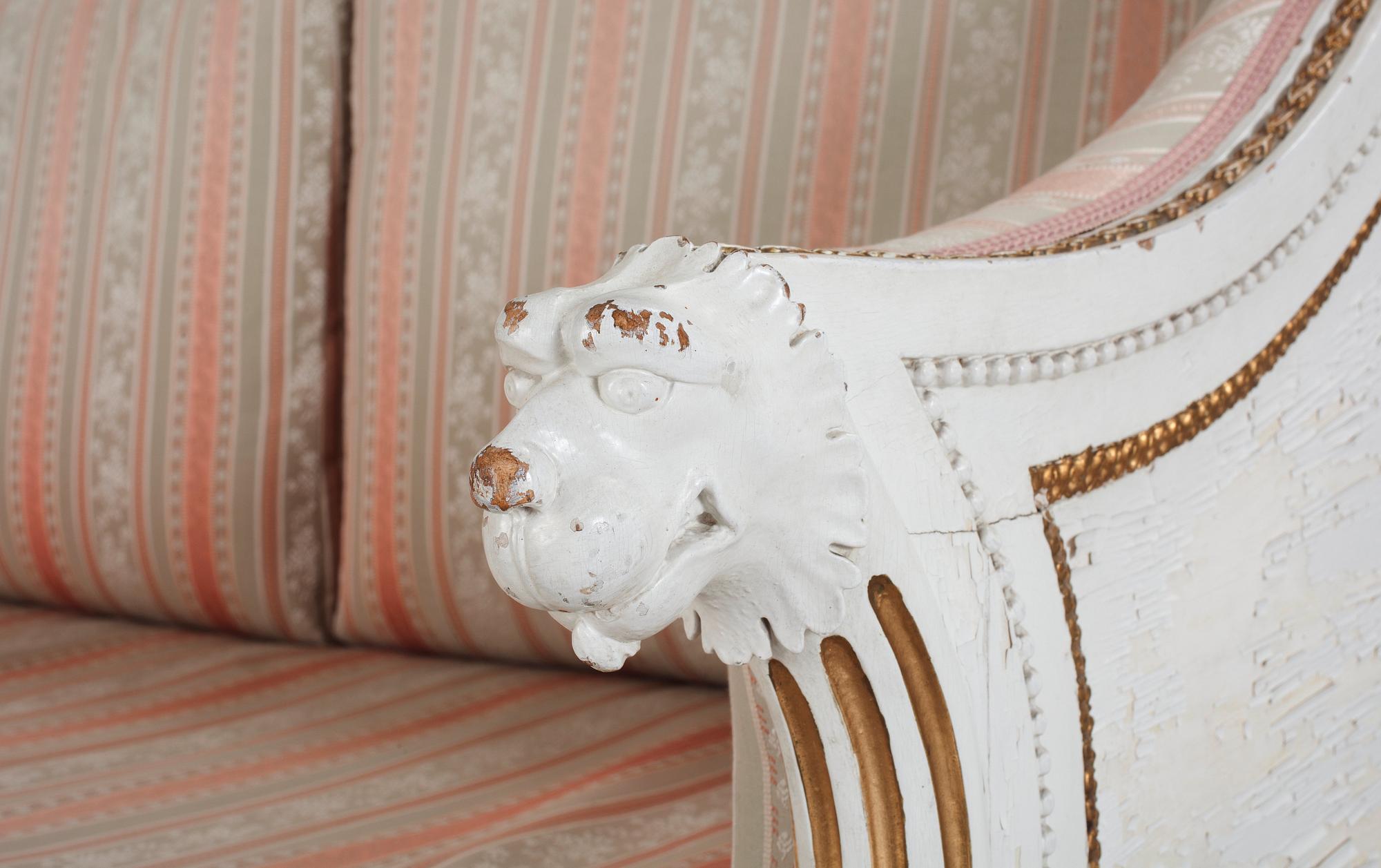 A late Gustavian early 19th century sofa.