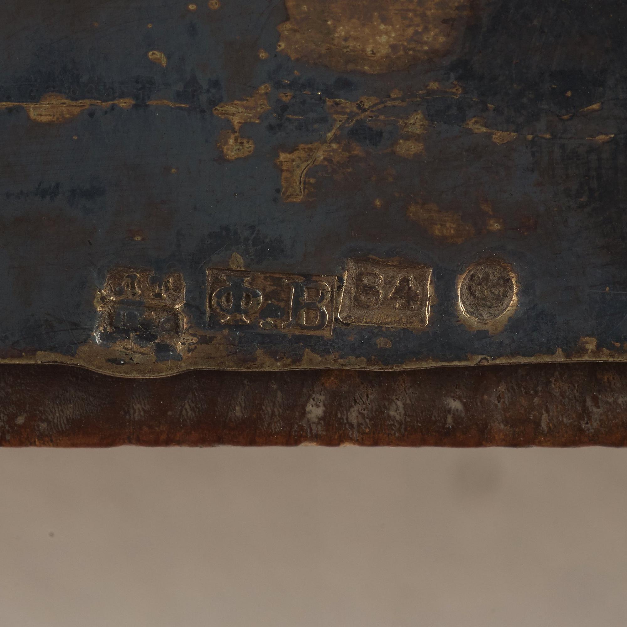 FYEDOR VERKOVSYEV, S:t Petersburg 1846, ram, förgyllt silver, nyrokoko.