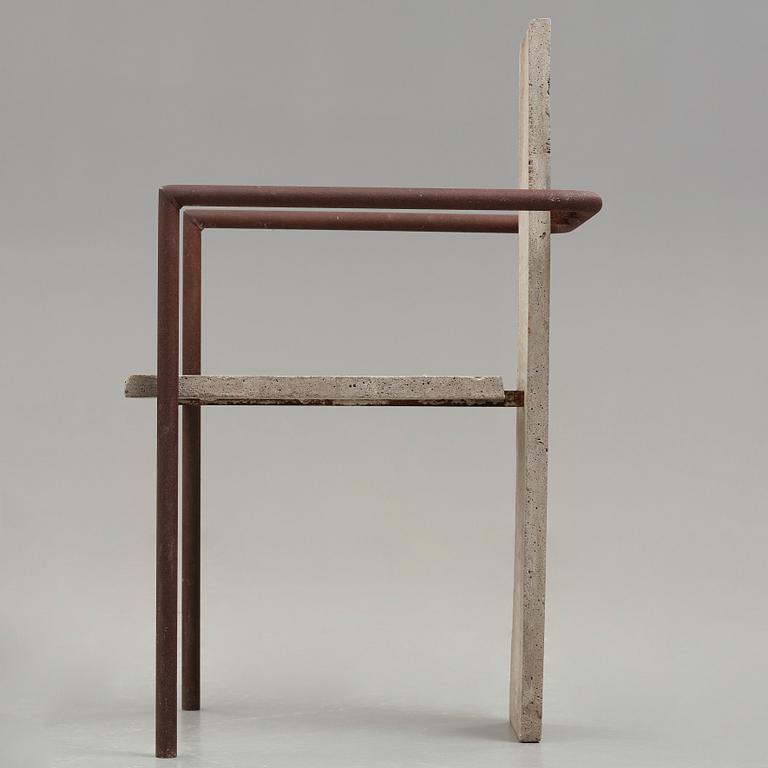 Jonas Bohlin, a "Concrete" armchair, Källemo, Värnamo, Sweden 1981.
