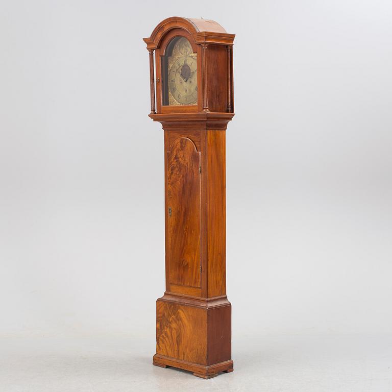 A Samuel Raworth mahogany long-case clock, Plymouth, England, late 18th Century.