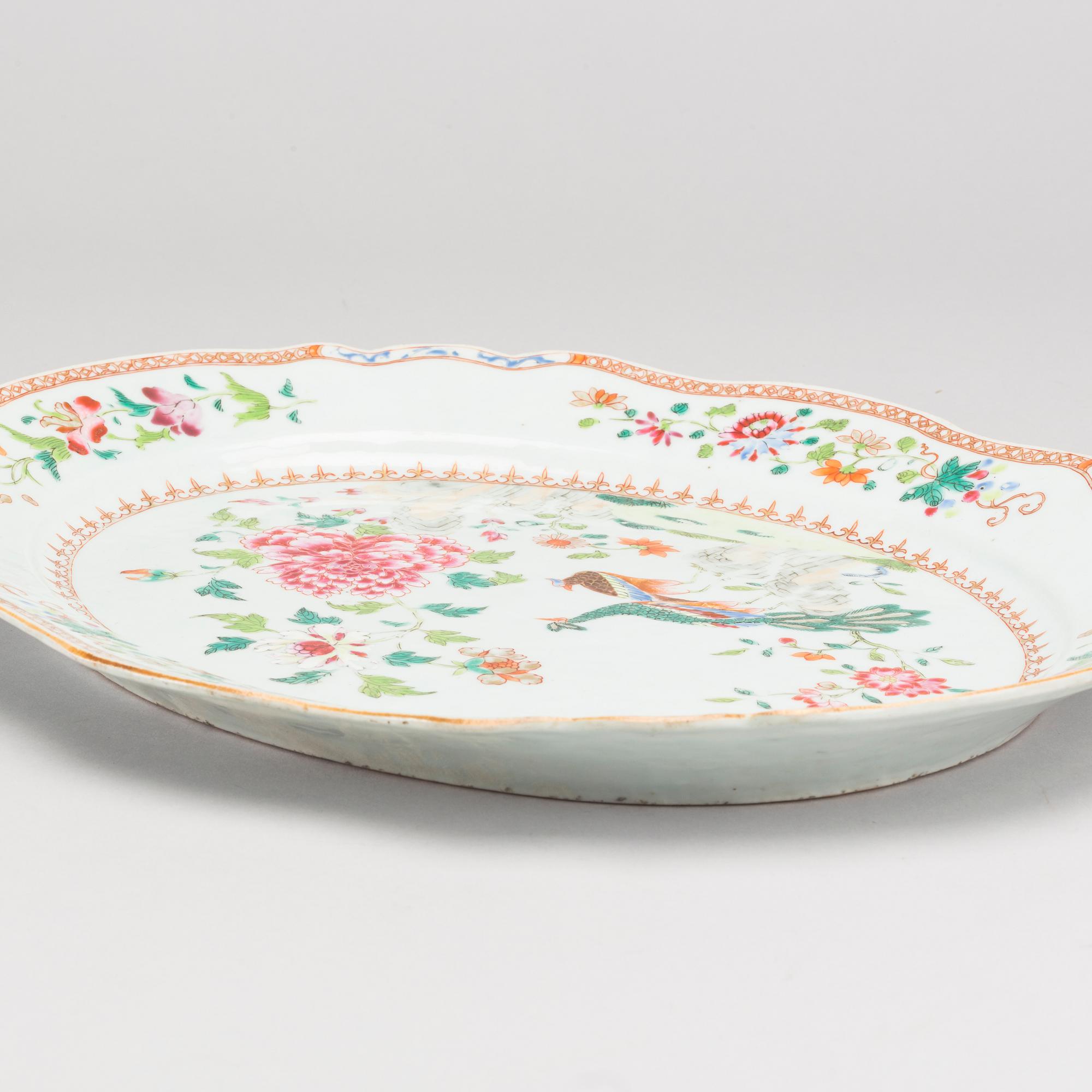 STEKFAT, kompaniporslin. Qing dynastin, Qianlong (1736-1795).